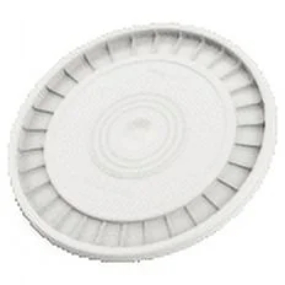 5 Gallon Round Plastic Utility Bucket Lid White 12 Pack