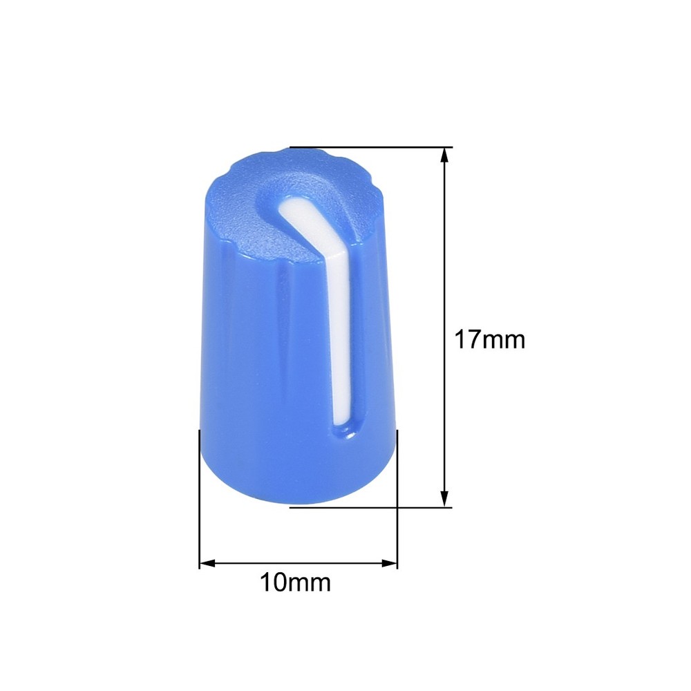 5pcs,D type 6mm Potentiometer Knobs For Guitar Volume Tone Knobs Blue White