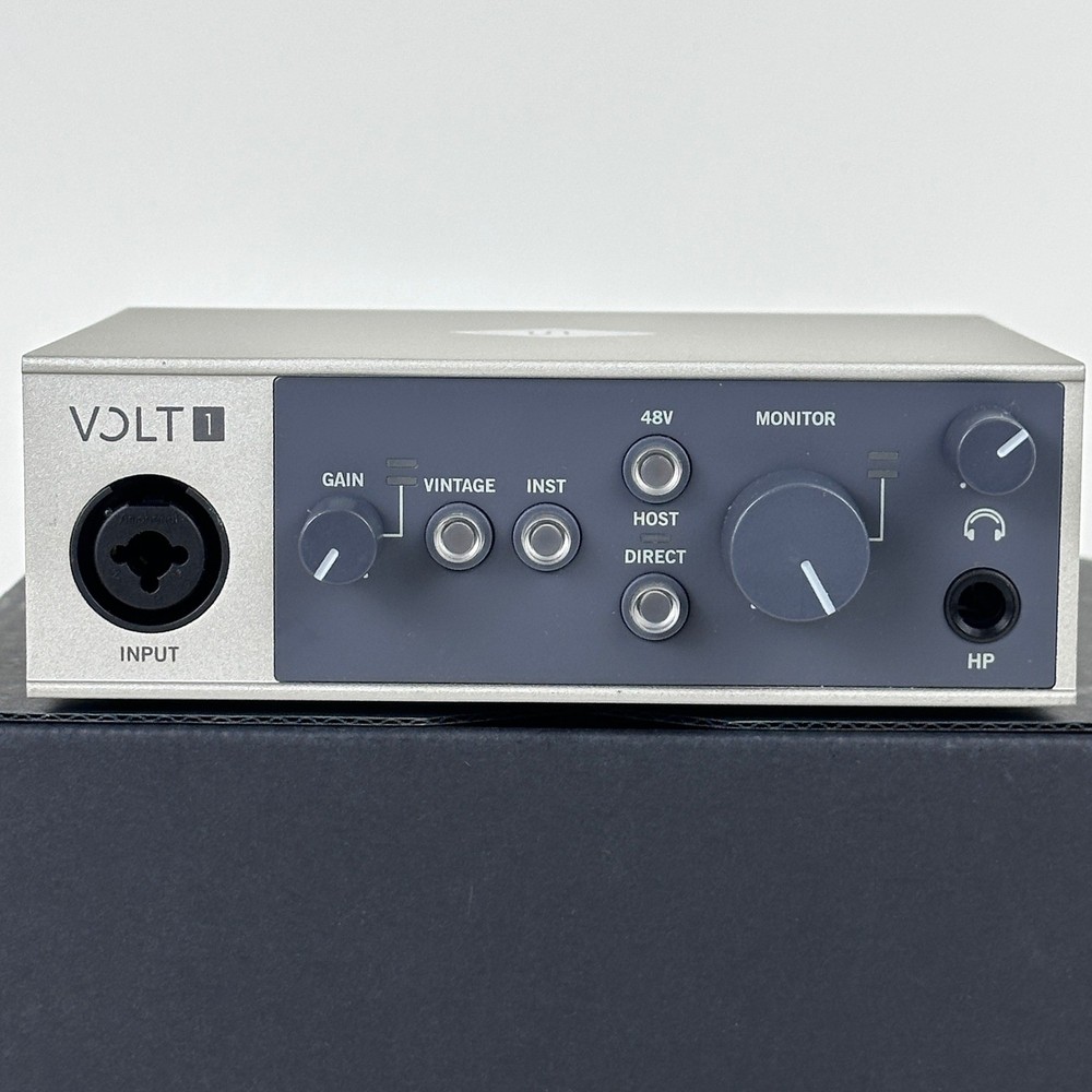 Universal Audio Volt 1 USB Audio Interface Vintage Preamp Mode MIDI XLR Cable