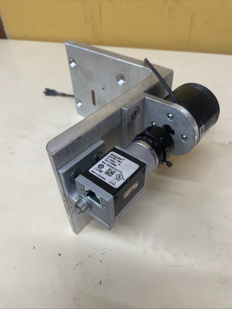 Basler Industrial Classic Area Scan Camera Mounted On Angle Plate