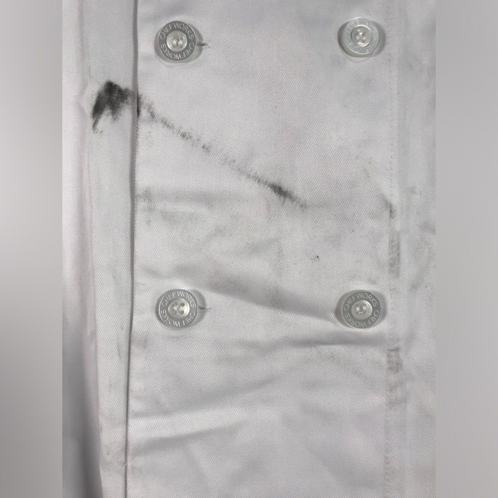 Chef Works Double Breasted Long Sleeve Chef Coat, Men's Size L - White