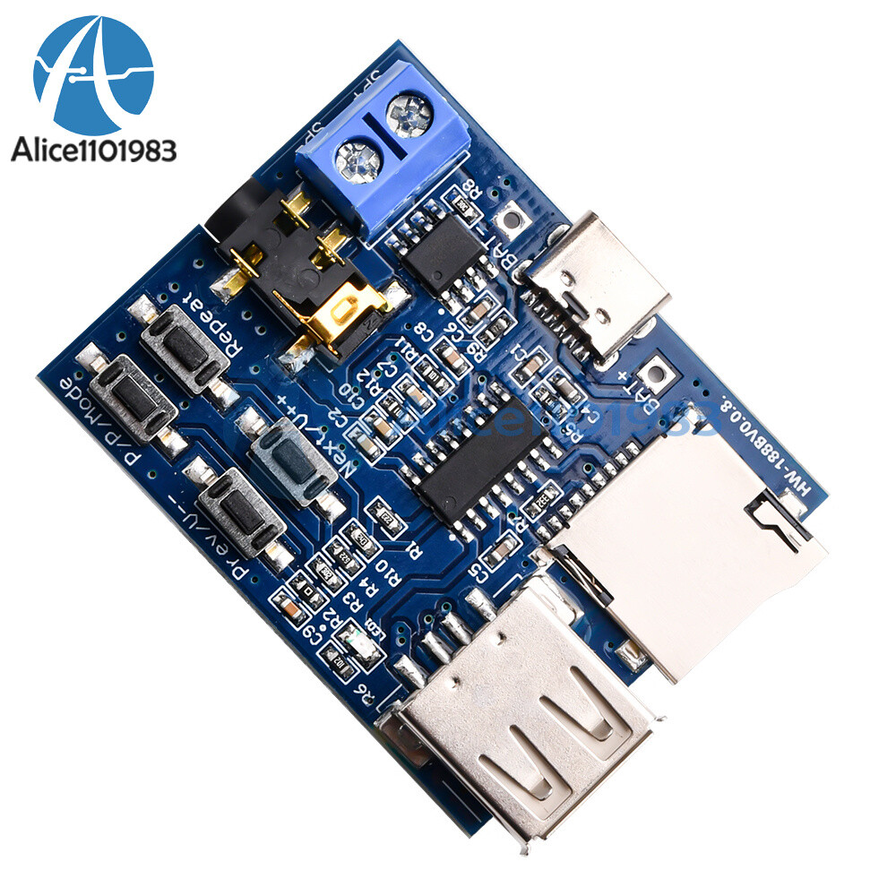 TF Card U-disk MP3 Format Decoder Board Amplifier Decoding Audio Player