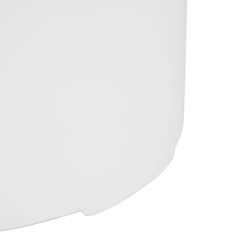 White Concrete Fire Pit Table, Multi-Functional Outdoor Propane Holder