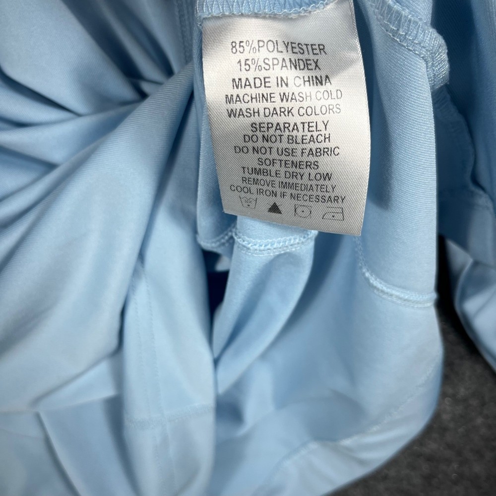 Deolax Quarter Zip Pullover Mens Large Light Blue Performance Golf Stretch Top