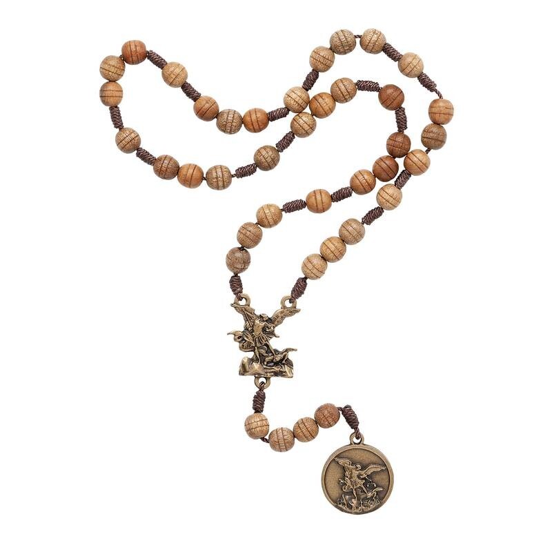 St Michael Chaplet, handcraft, Wood, Saint Michael Chaplet, St Michael Novena