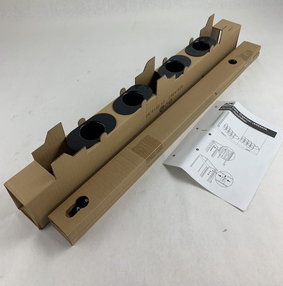 APC AR8443A Rack Cable Management Panel Black 0U New Box Opened