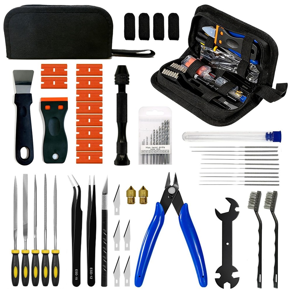 3D Printer Tool Kit Accessories - 58 Pcs Solve 99% Print Failures Clean Maint...