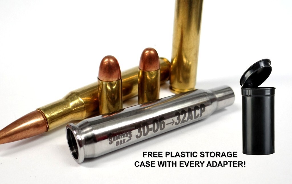 30-06 to 32ACP Caliber Adapter -Stainless - Free Case and Free Shipping!