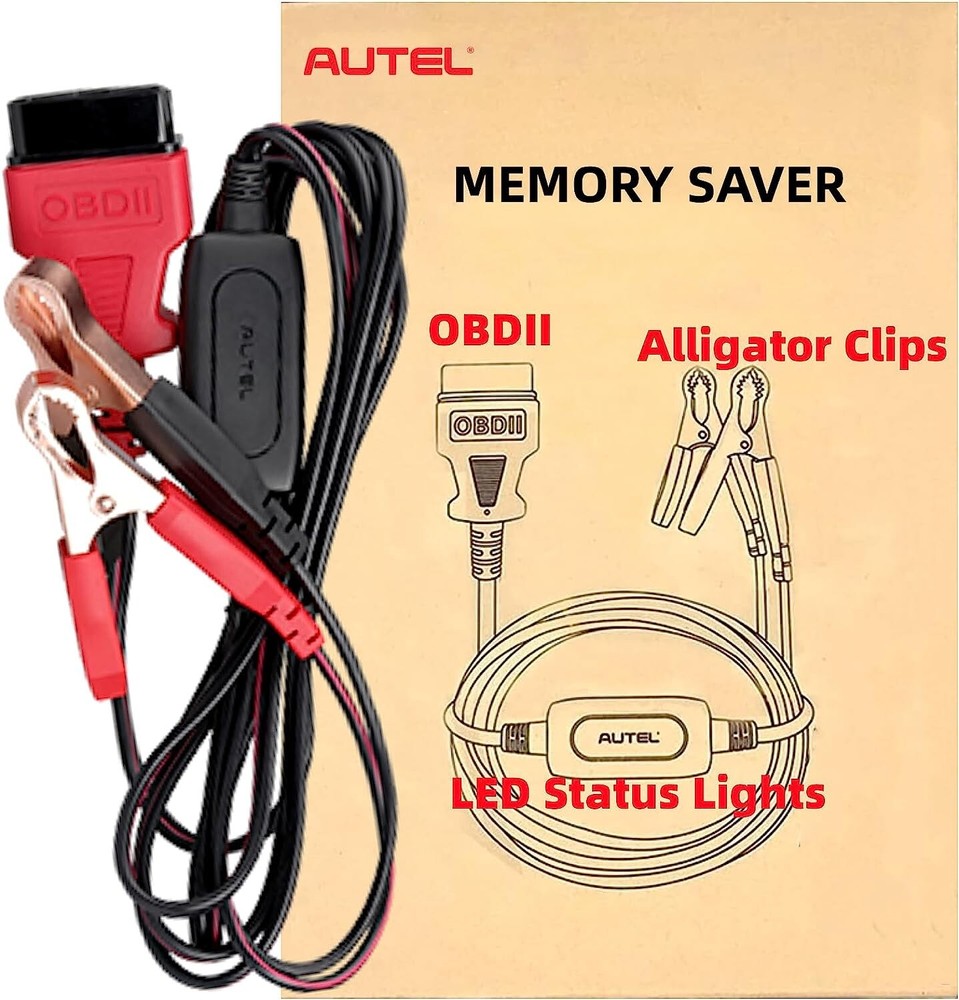 AUTEL MaxiBAS BTMS OBDII Memory Saver Polarity-Protect cable Preserves Auto code