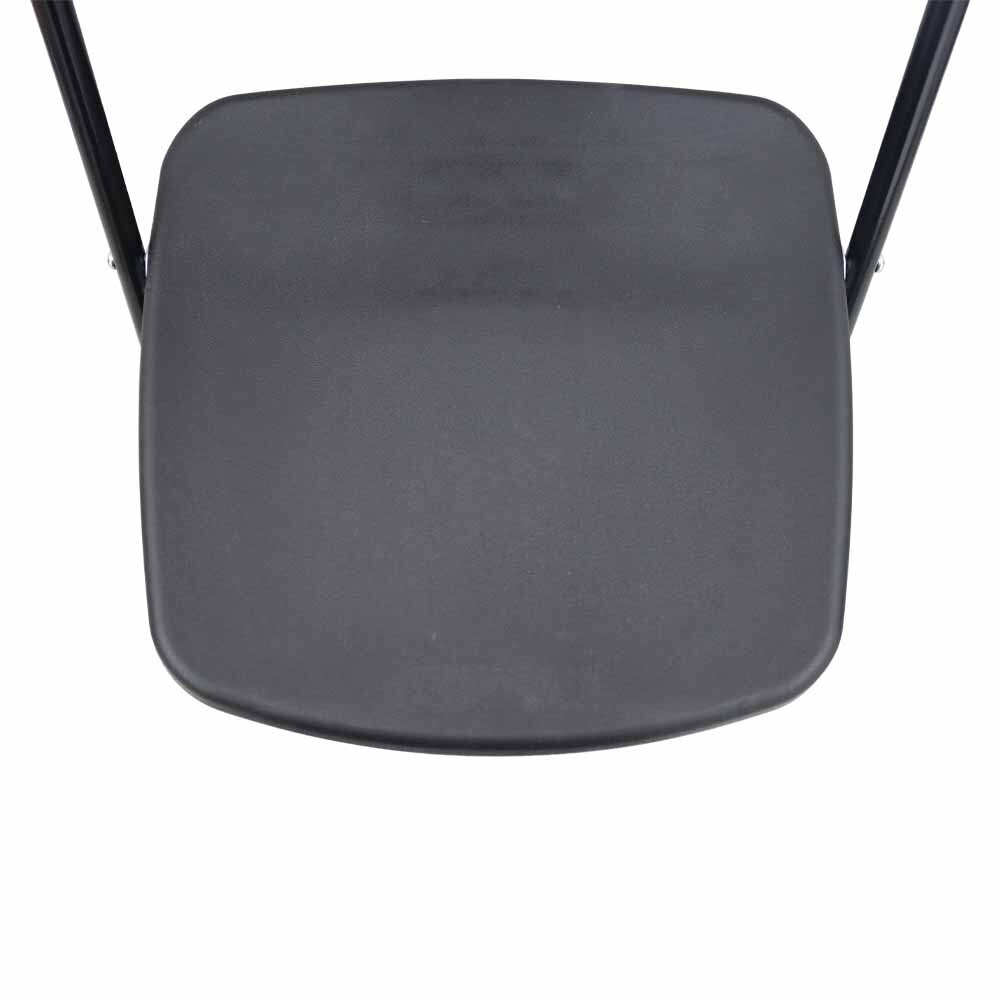New Black Plastic Folding Chairs Stackable Chairs Enlarged Surface 10pcs/set