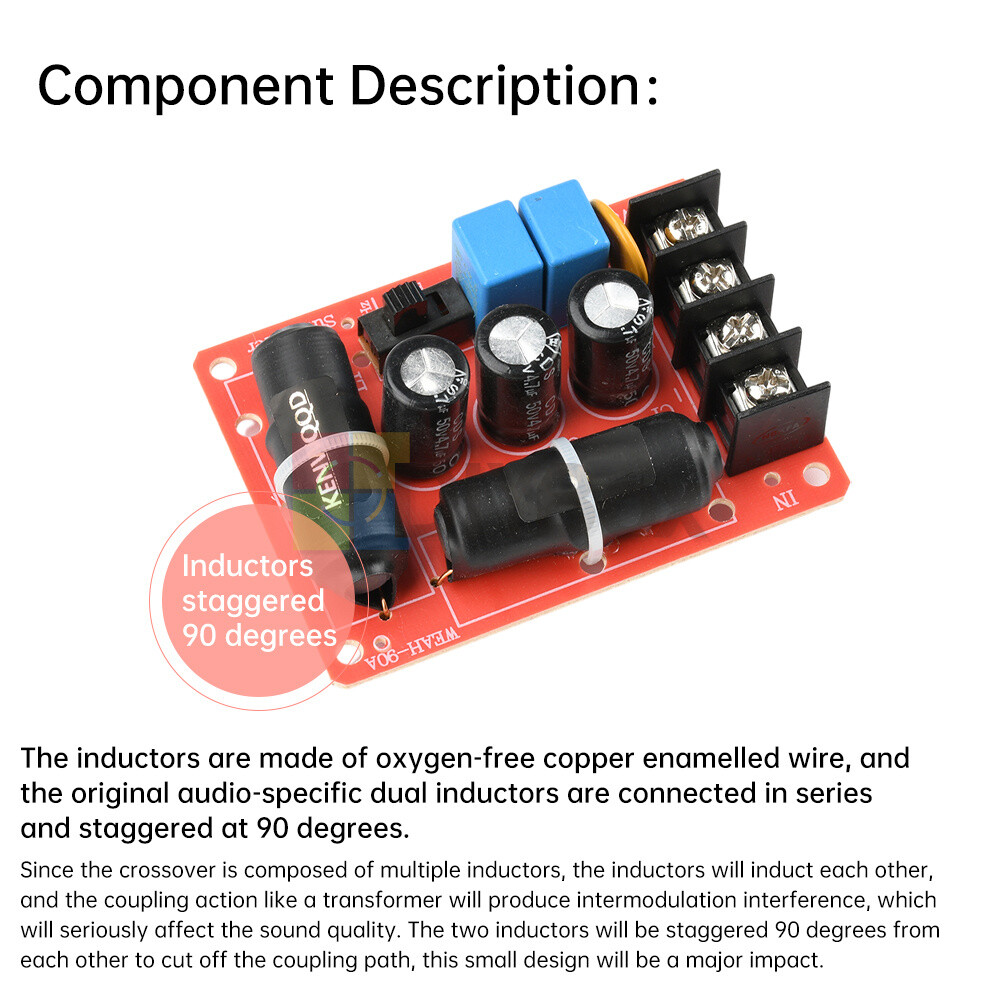200W Solderless HighPower Speaker Subwoofer Crossover DIY Speaker Divider Module