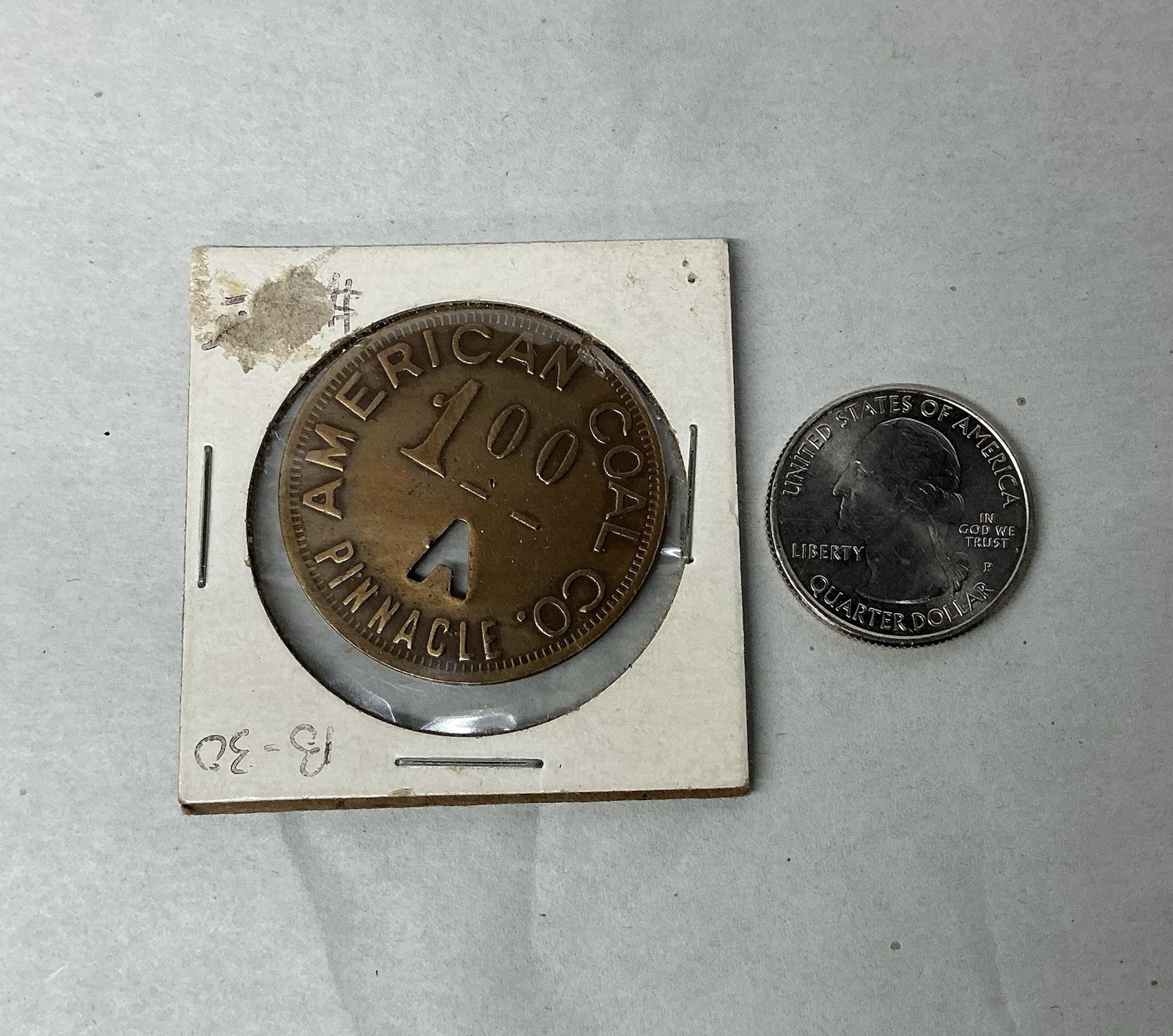 Pinnacle West Virginia WV American Coal Co $1 Orca Script Trade Token Coin