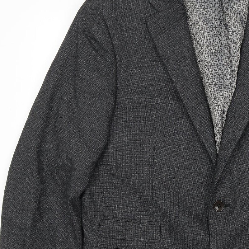 NEXT Mens Grey Wool Blend Blazer Size L