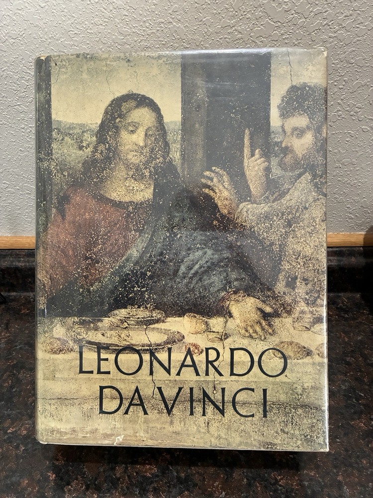 1956 Leonardo Da Vinci Art Oversize Coffee Table Book Hardcover with Dust Jacket