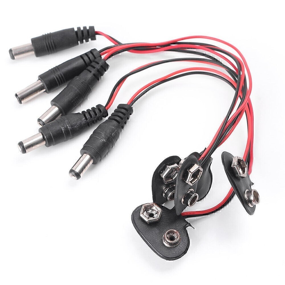 DIY 9V DC T Type Battery Power Cable Barrel Jack Plug for
