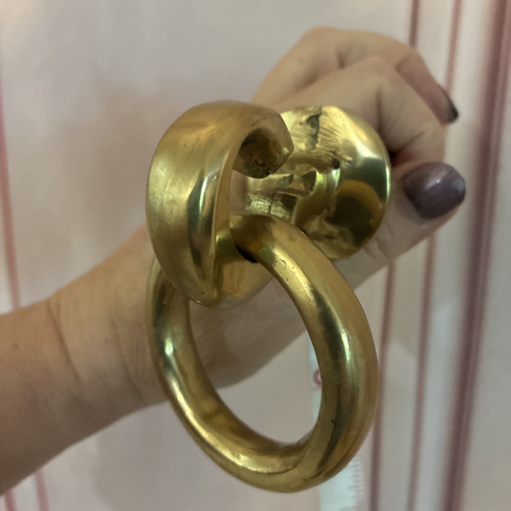 Solid Brass Door Hardware Hook And Knocker Antique Hanging Loop
