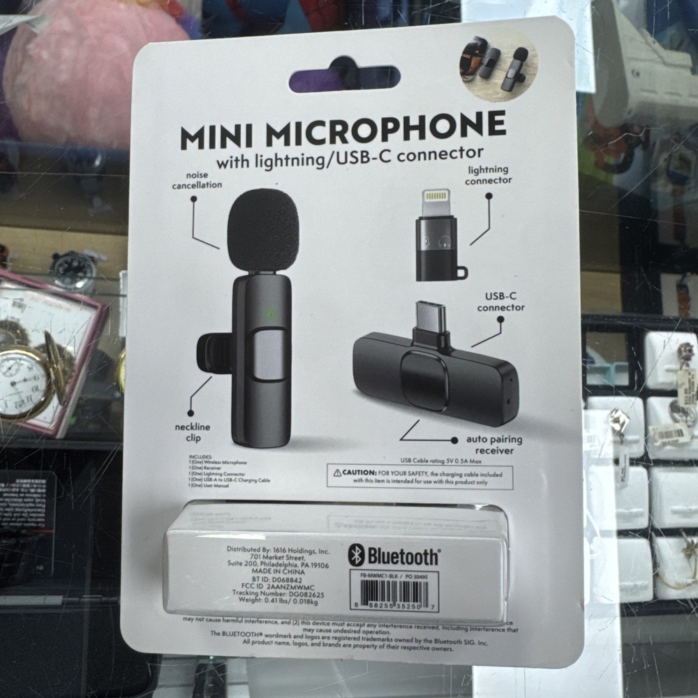 Up-Tech Clip On Microphone Wireless Recording No-App/No-Pair