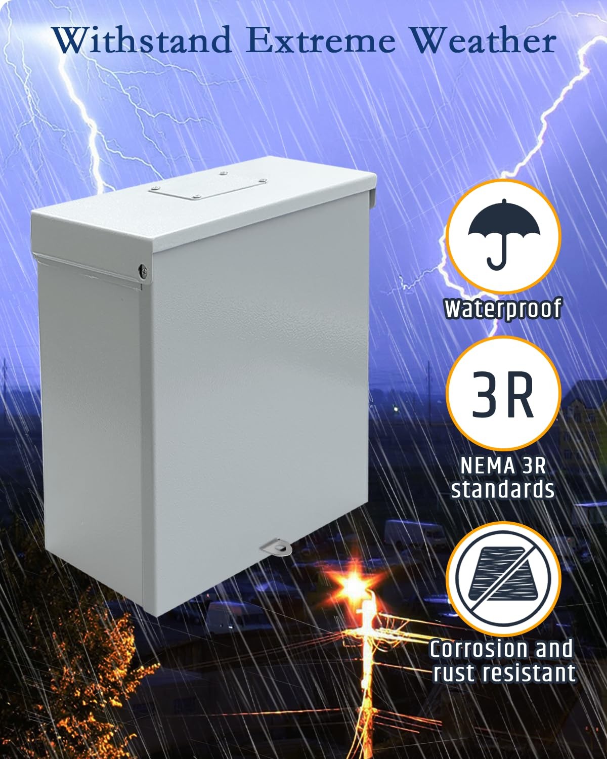 JACEPFY 125A Automatic Transfer Switch for Generator, 3P, 120/240V Dual...