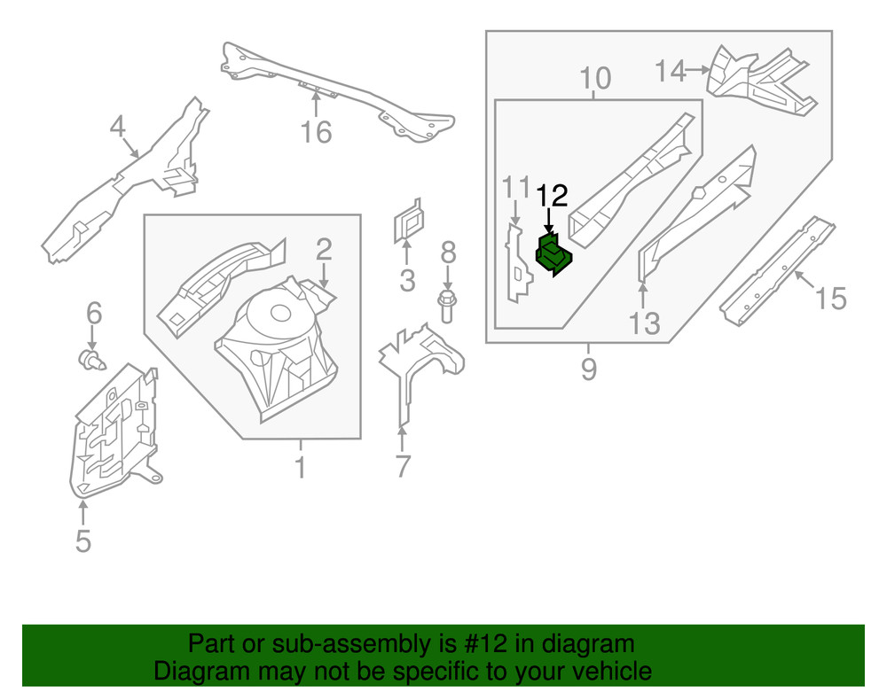 Genuine Nissan Frame Side Member Bracket 75150-JA030