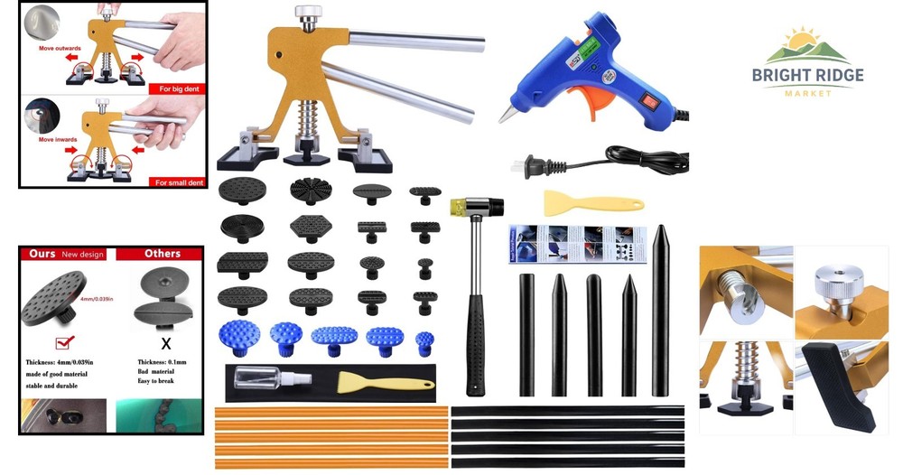 Auto Dent Repair Kit, Adjustable Width and Height for Effective Damage Fixing