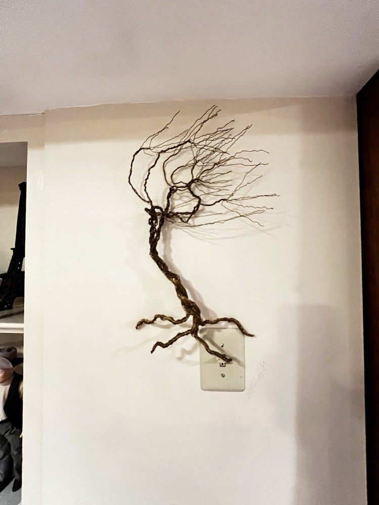 Wind Blown Wire Tree Wall Hanging