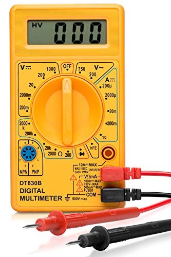 40508 Digital Multimeter Diode & Transistor Tester AC DC Volt Test 1 Pack