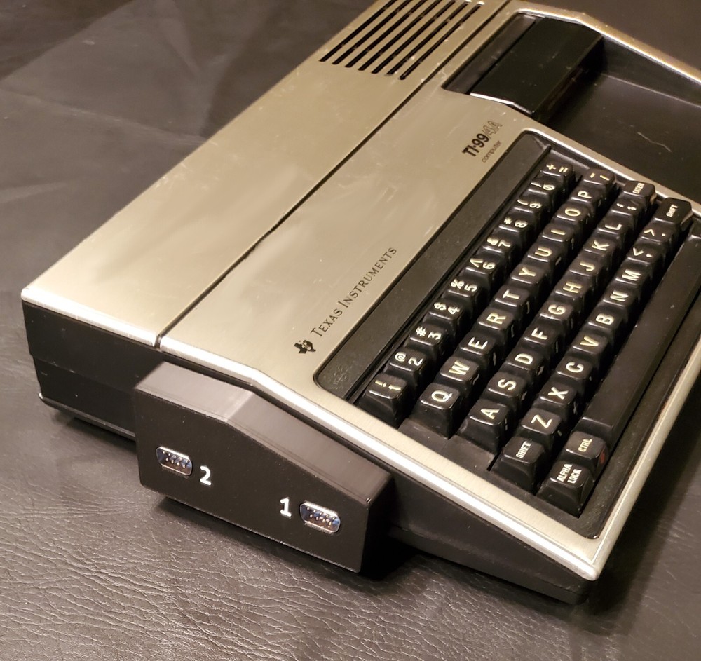 Texas Instruments TI-99/4A dual Atari Joystick Adapter with case (NEW)