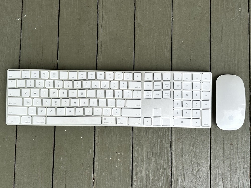 Apple A1843 Magic Keyboard with Numeric Keypad + Magic Mouse A1296