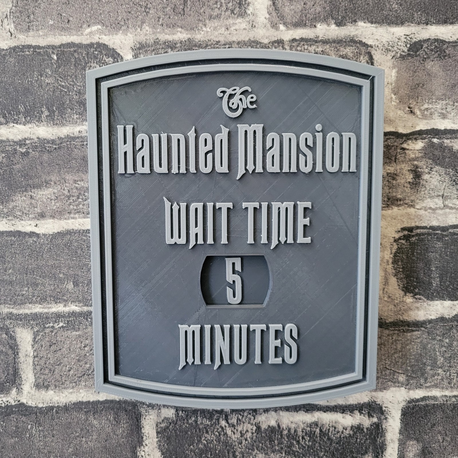 11 x 8.75 inches Haunted Mansion Wait Time Sign Plaque Replica - Disney World