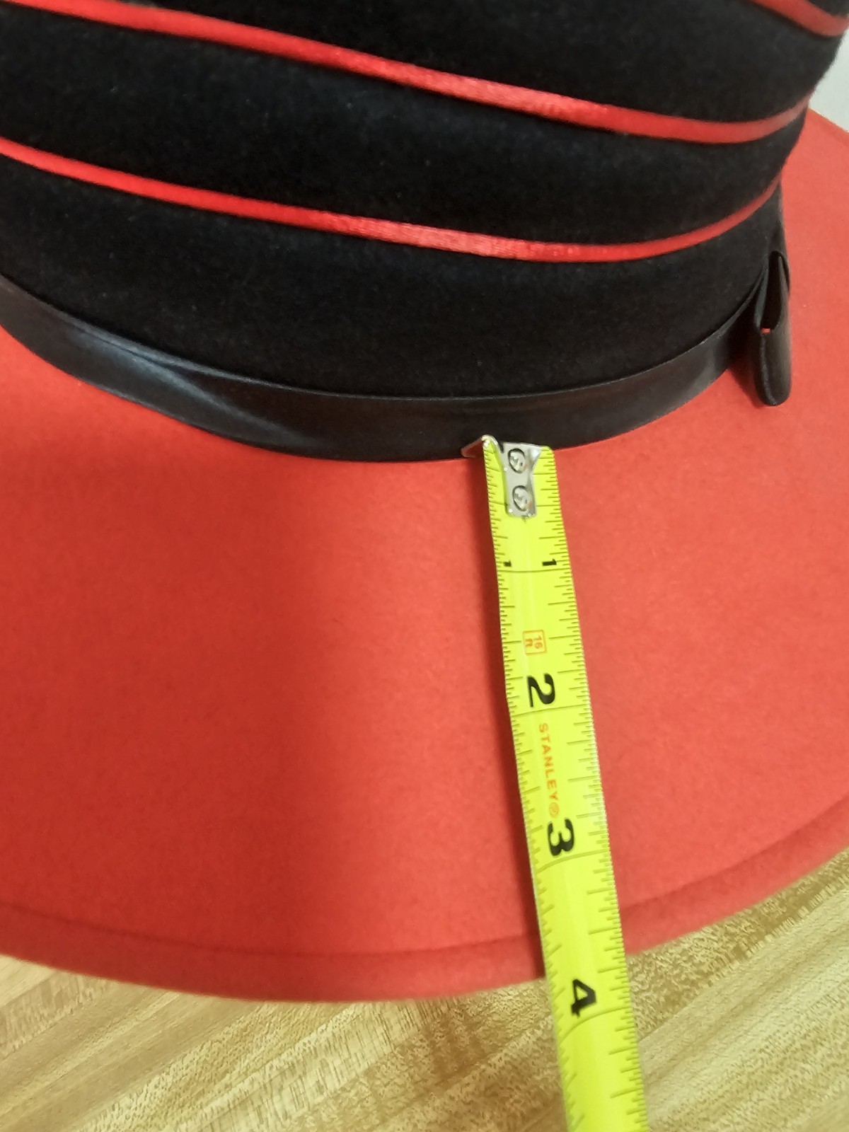 Vtg Chapeau Creations Ruth Kropveld Red Wool Hat NWT Beaded Red Hat Society Lady