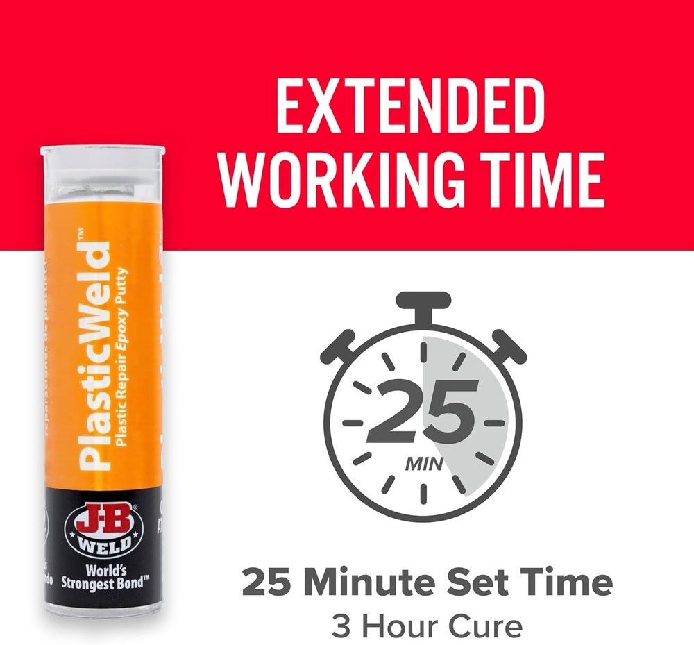 2 oz PlasticWeld Epoxy Putty | Waterproof, High Strength Plastic Repair Solution