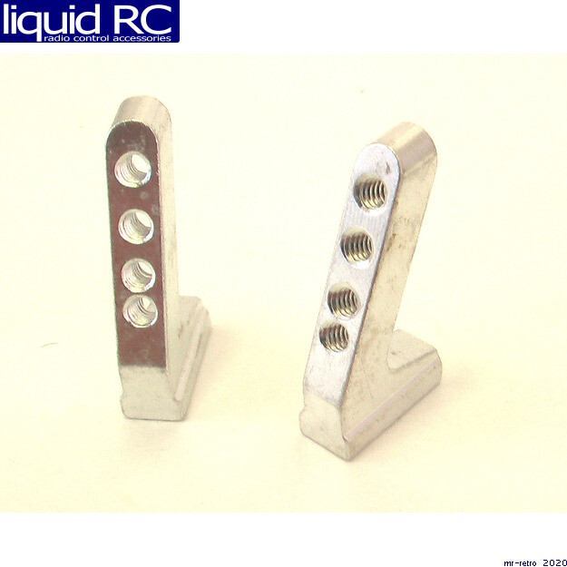 GPM Racing LS0108 Silver Aluminum Angled Servo Mount