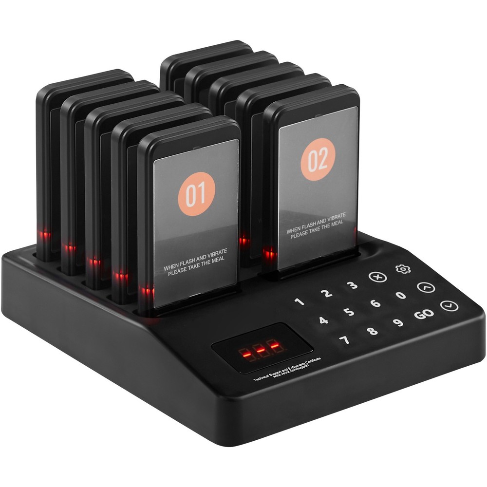 Restaurant Wireless Pager System 10 Call Coasters Guest Queuing Calling