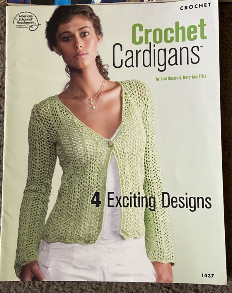 (7) VTG CROCHET MAGAZINES & LEAFLETS CARDIGANS & SHAWLS/WRAPS