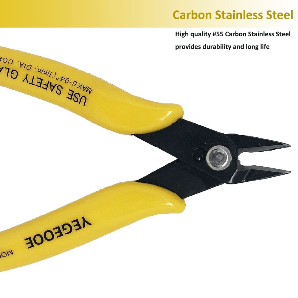 Flush Wire Cutter, 10PACK Precision Diagonal Cutting Pliers Small Wire Cutter...