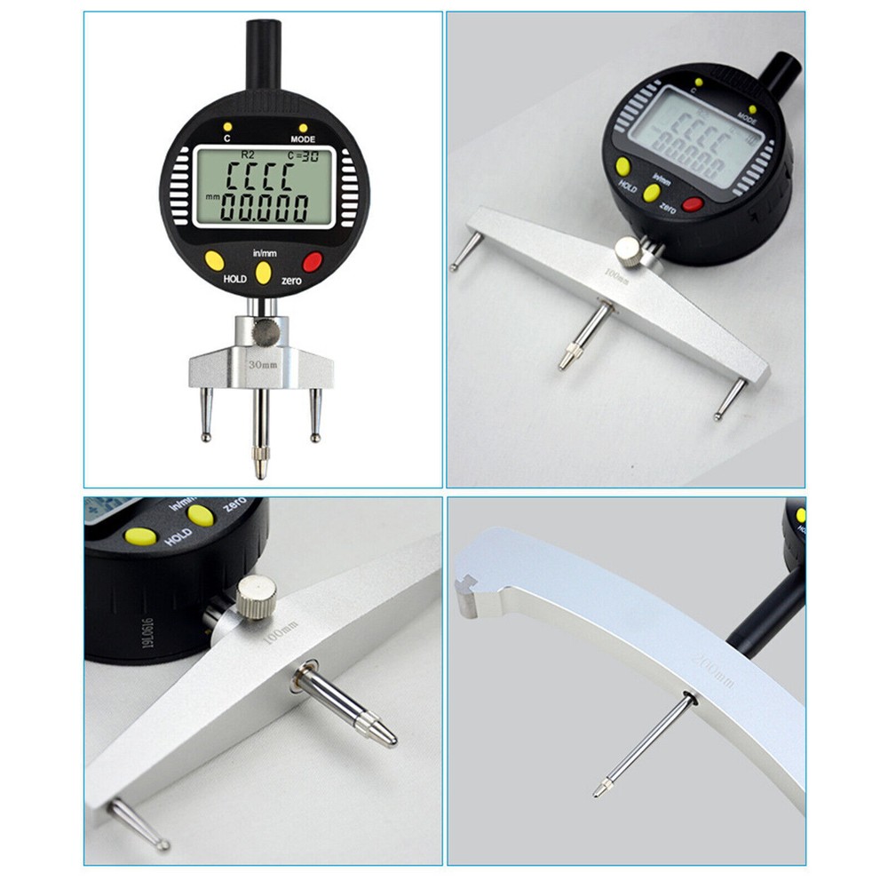 Digital Radius Gauge Indicator 5 Changeable Measuring Jaw Measurement Tools Nerr