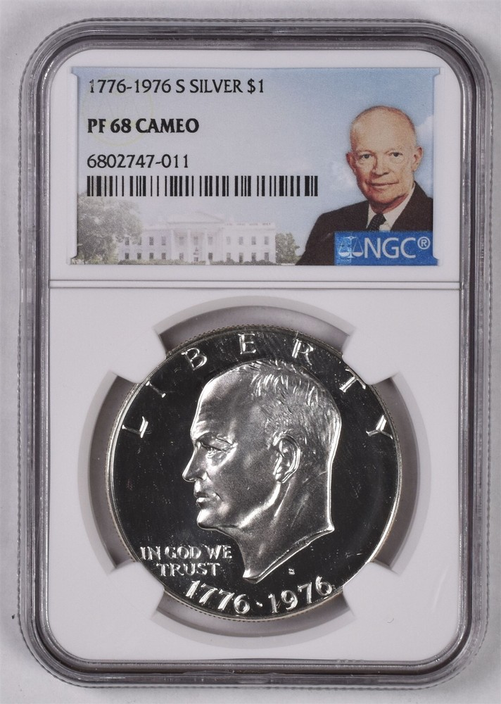 1976-S Eisenhower Silver Dollar - NGC PF68 CAMEO
