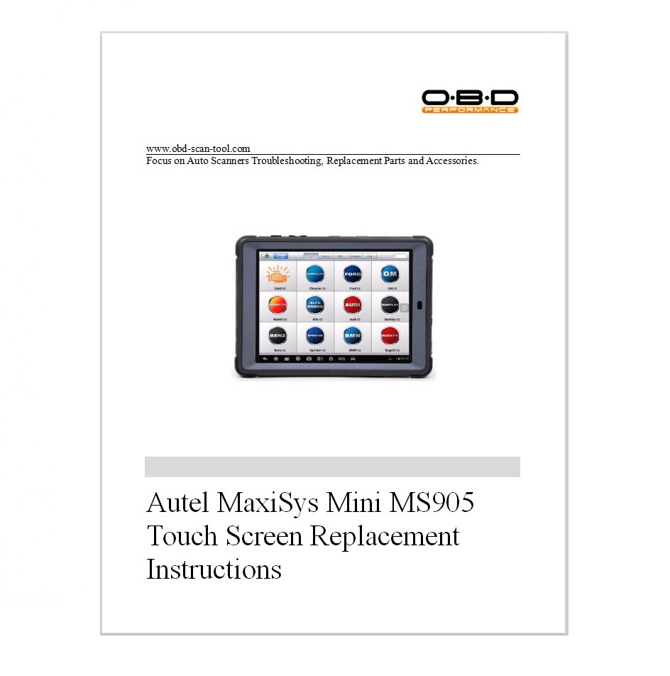 Touch Screen Panel Digitizer Replacement for Autel MaxiSys Mini MS905 MY905