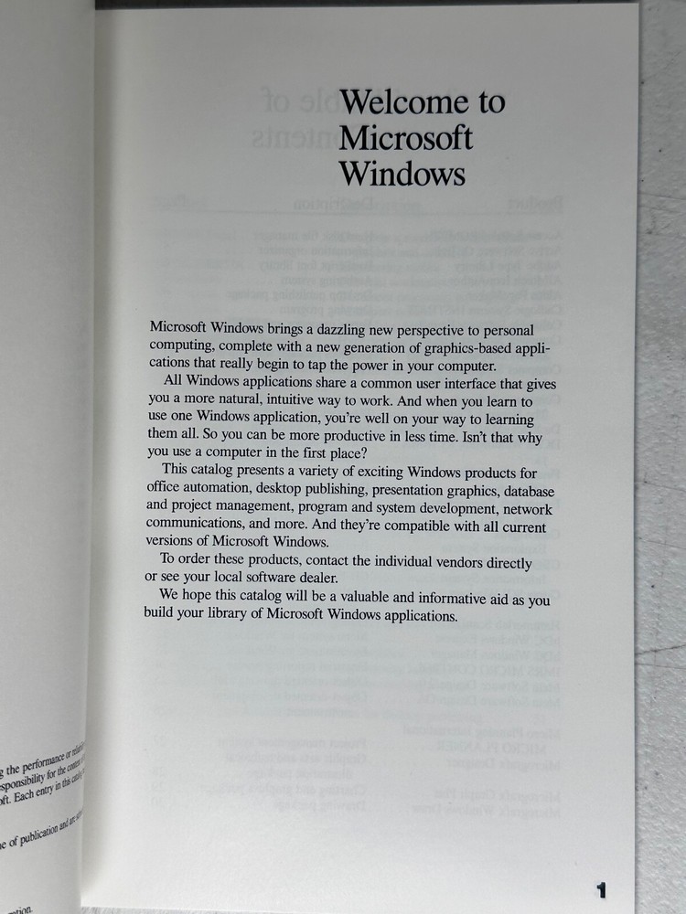 1988 Microsoft Windows Shopping Catalog Pack w/ Letter Envelope Vintage PC