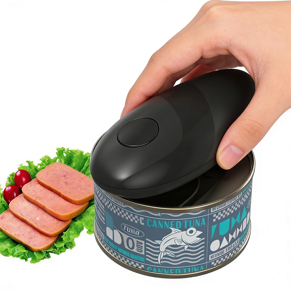 Automatic Electric Can Opener: Battery Operated One Touch Hands Free Smooth E...