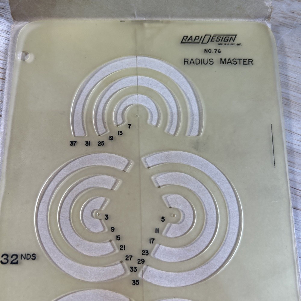 Berol RapiDesign R-76 Radius Master Template Drafting