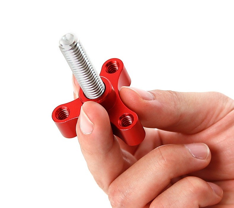 M6 Thread Flat Head Thumb Screw with 1/4" Extension Port Multiple Lengths