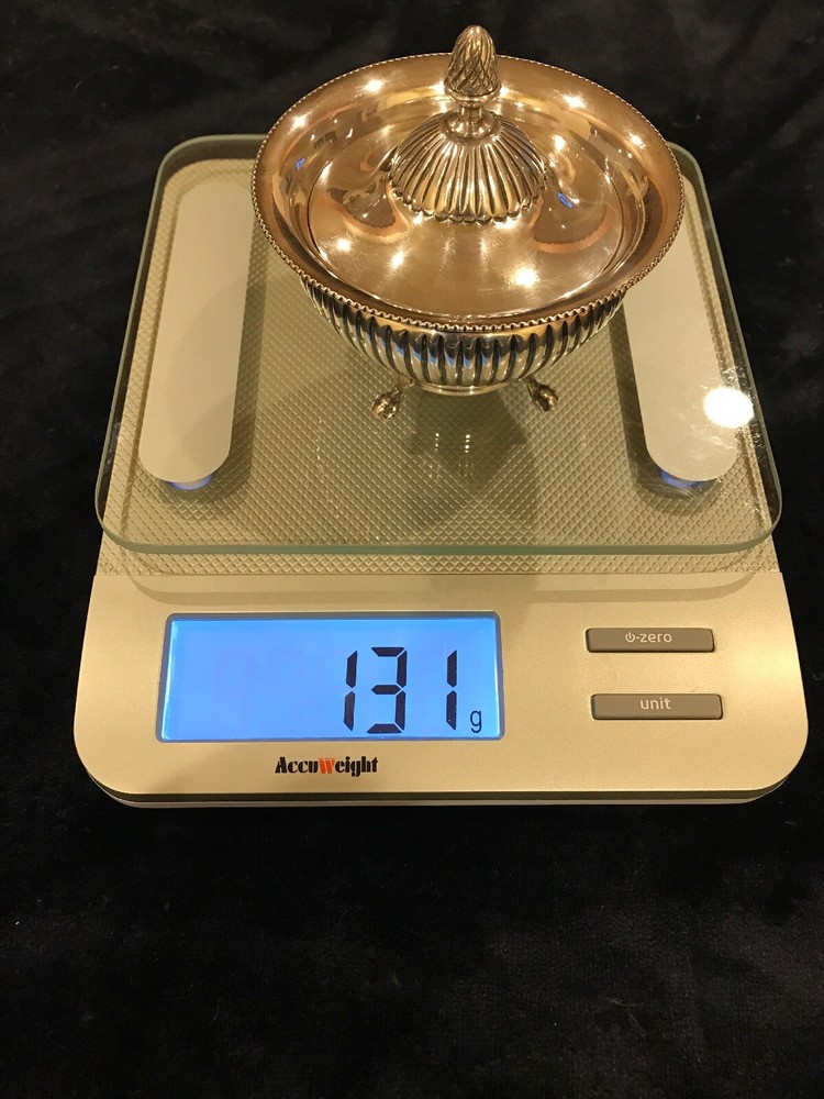 Antique 800 Silver Bowl With Lid