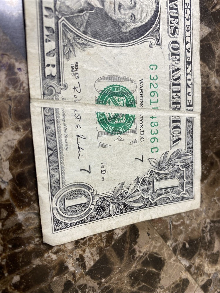 Error Notes Inking Offset Dollar Bill