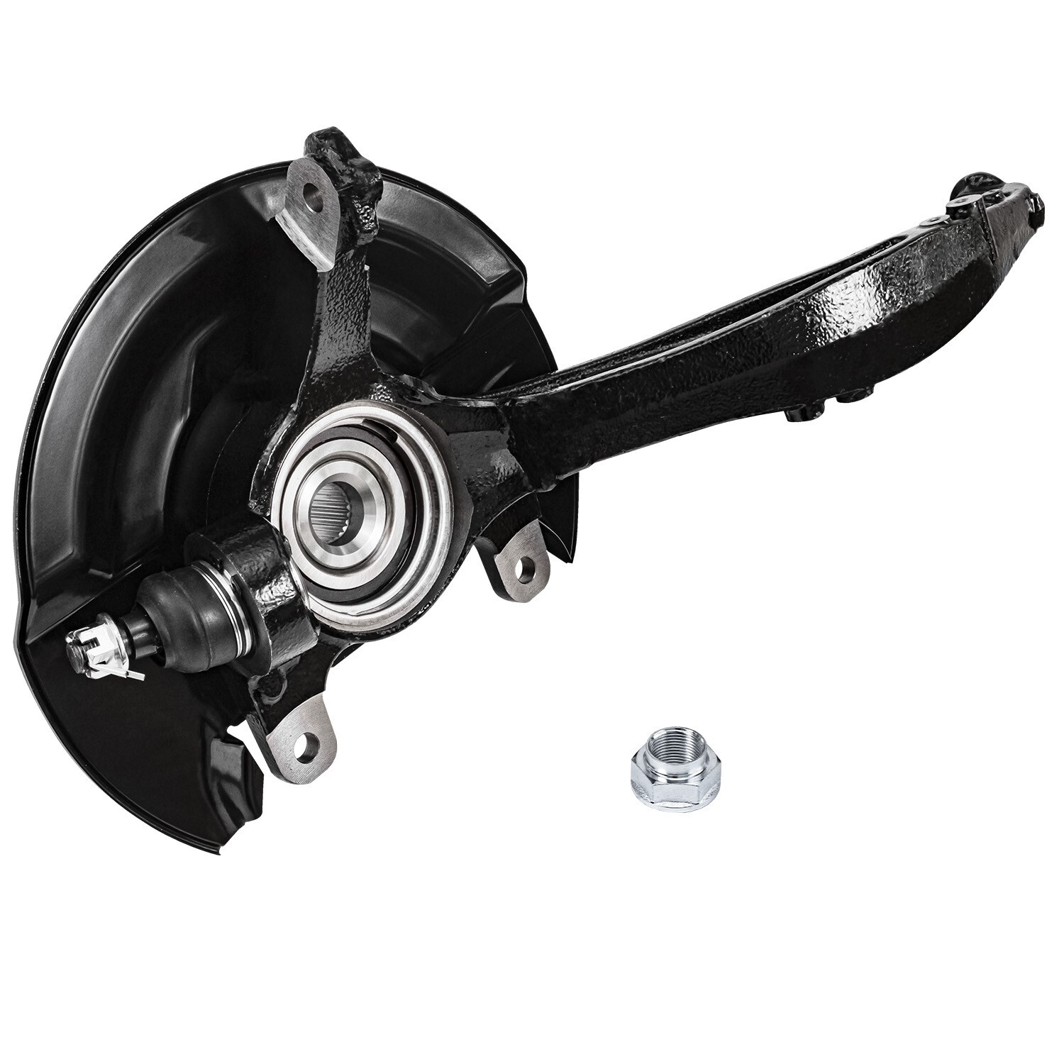 Front Steering Knuckles & Wheel Hub Bearings Set for 2003-2007 Honda Accord 2.4L