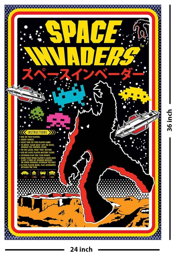 Space Invaders Video Game Poster - 24" x 36"