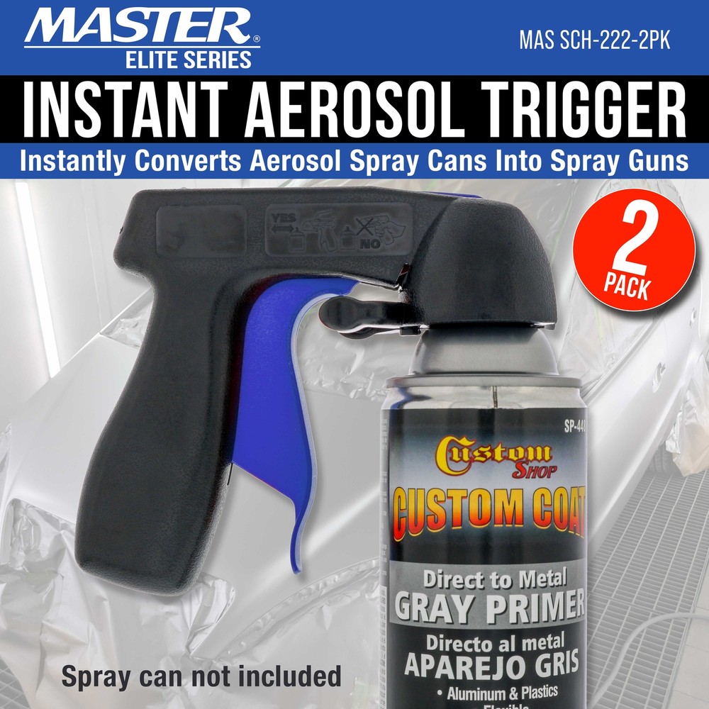 Master Airbrush Instant Aerosol Trigger Handle 2 Pack - Attach to Convert Spray