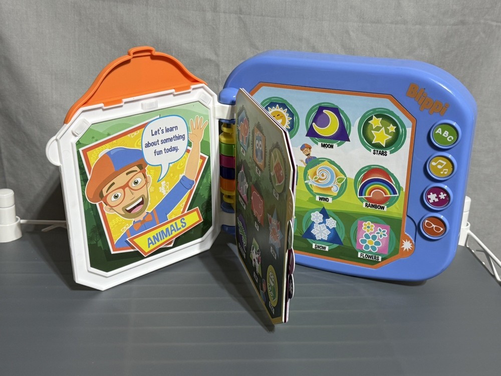 Blippi Learn & Play Word Book Interactive Light-Up Sounds Tested Works Moonbug
