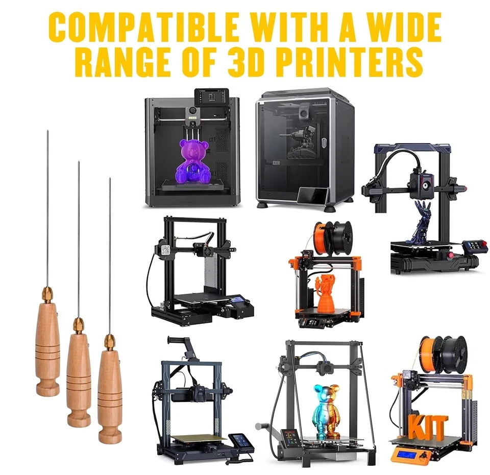 3D Printer Maintenance, Kit for Cleaning Clogged Extruder Nozzles