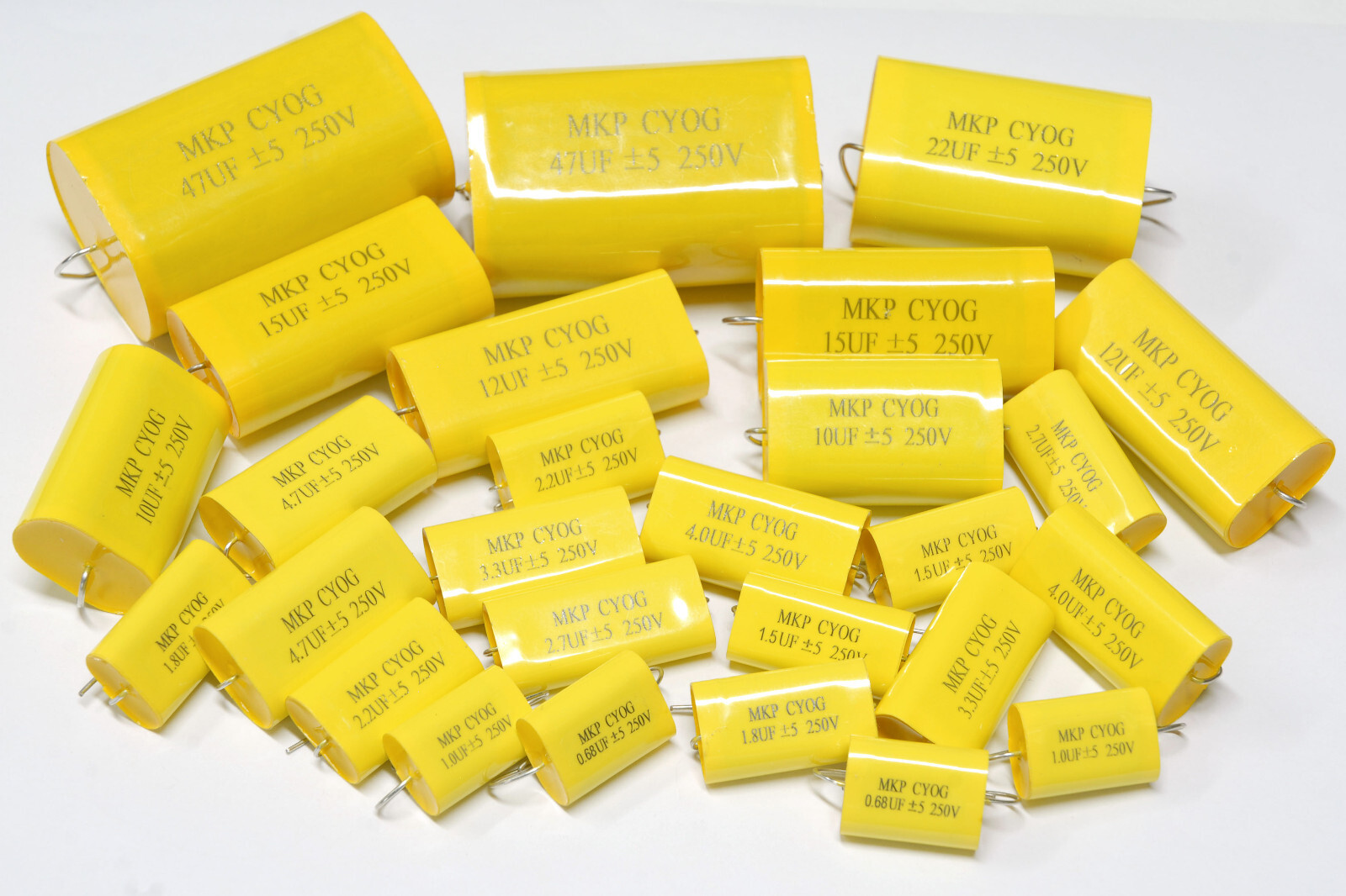 MKP Capacitor 0.47-47uf ±5% 250V - Audio Grade - Speaker Crossover Film Cap